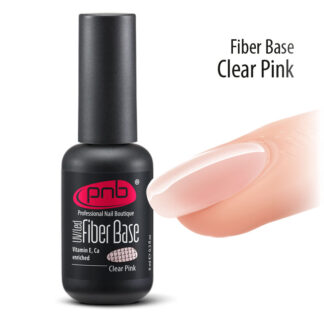 Fiber Base Clear Pink Файбер база с нейлоновыми волокнами прозрачно розовый 17 мл.